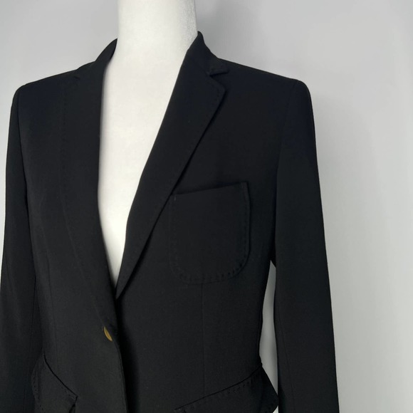 Uniqlo Classic Black Blazer Jacket with Gold Button Front Size Medium - Picture 4 of 12